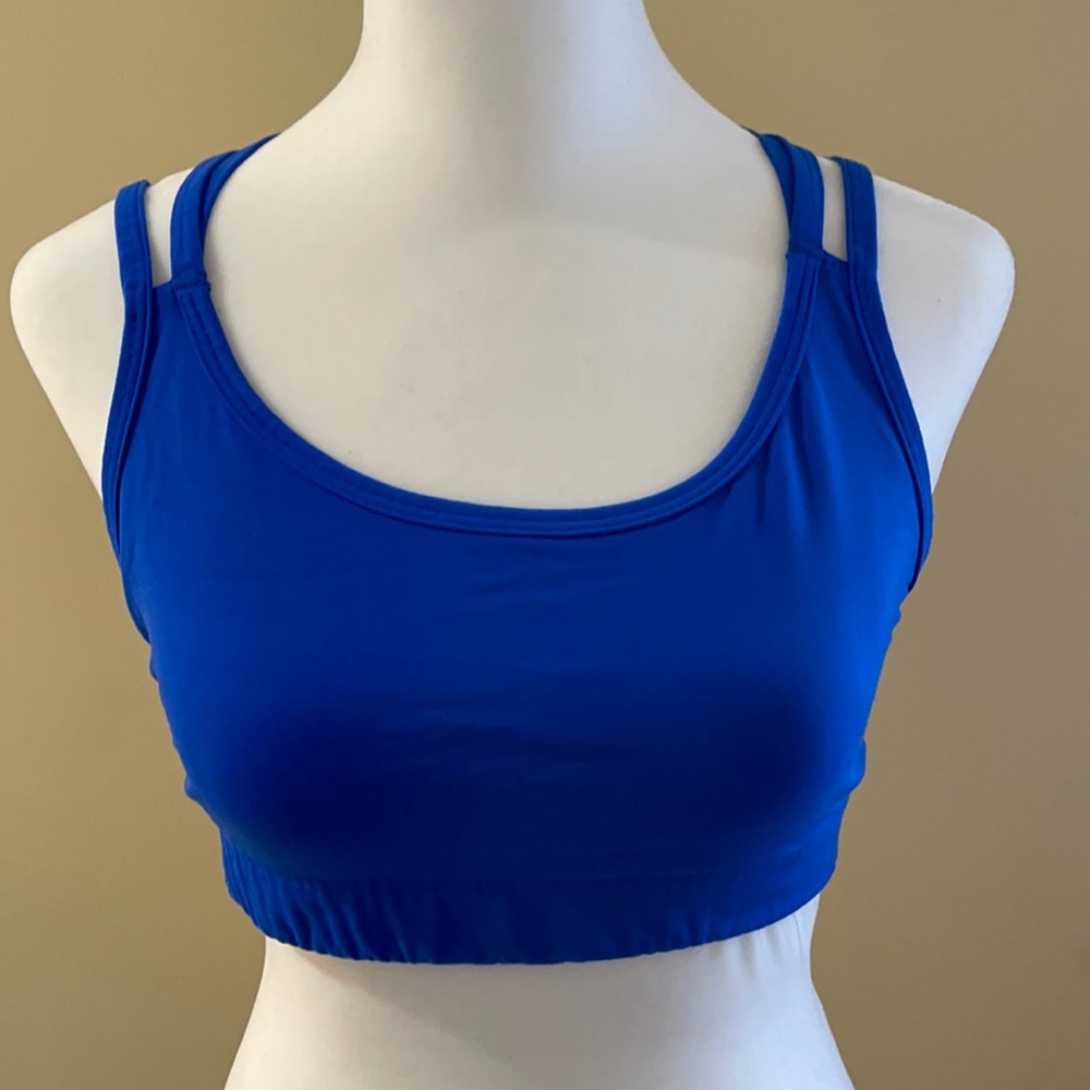 GapFit royal blue strappy sports bra. Size Small.